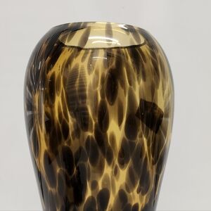 Leopard Unbrella Holder /Brown Art Glass Vase